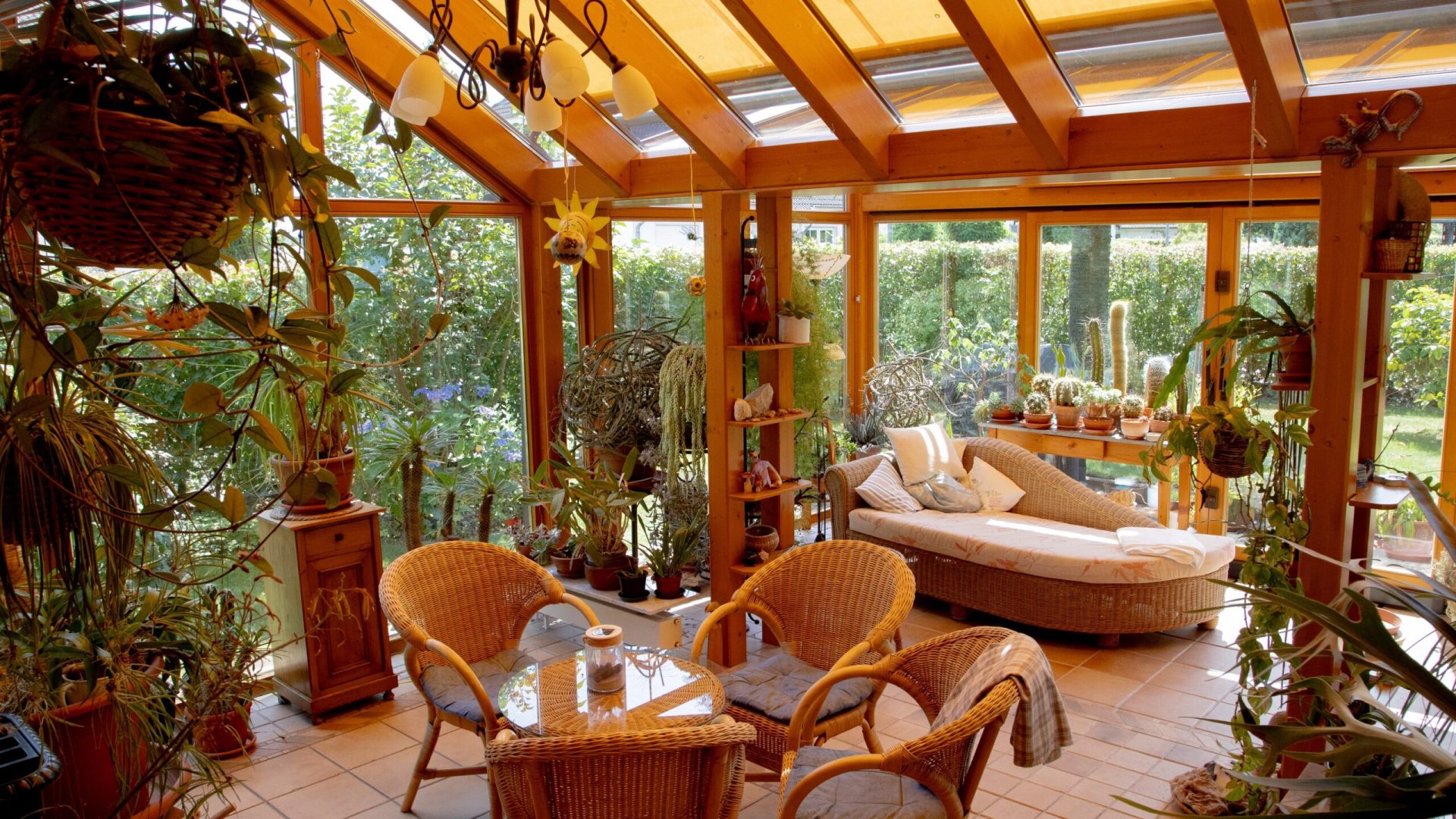 Wintergarten Wohnzimmerblick